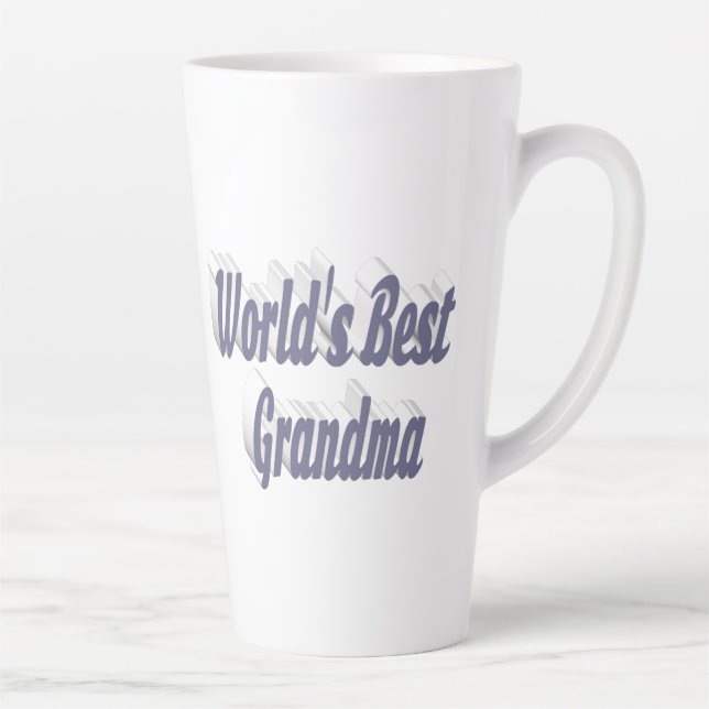Tasse Latte Grandma typographie grise (Droite)