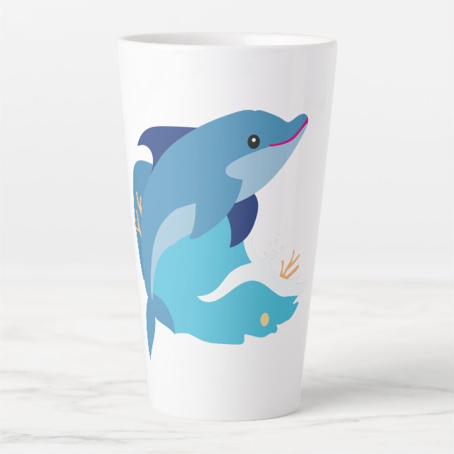 Tasse Latte graphique dauphin (Devant)