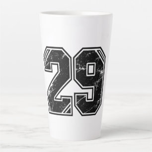 Tasse Latte Graphique Sportive Numéro 29 Varsity R