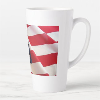 Tasse Latte Gras Etoiles et rayures - United States Flag Art