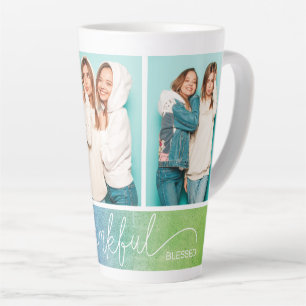 Tasse Latte Grateful Merci béni moderne Trois photo