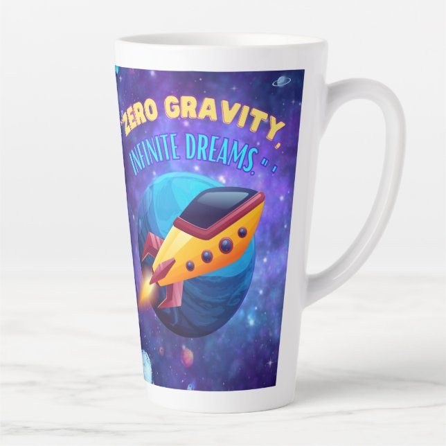 Tasse Latte Gravité zéro rêves infinis (Droite)