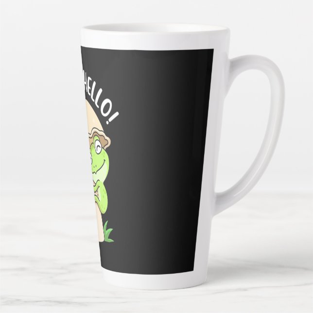 Tasse Latte Grenouille Et Champignons (Droite)