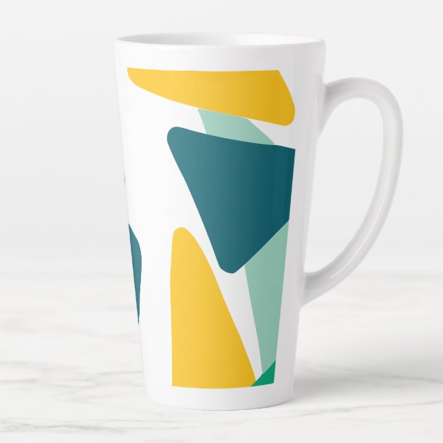 Tasse Latte Gribouillis de triangle 45 (Droite)