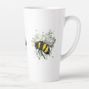Tasse Latte Gros Bourdon Beau, Dessin Numérique