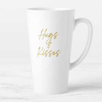 Tasse Latte Gros latte de latte et baisers