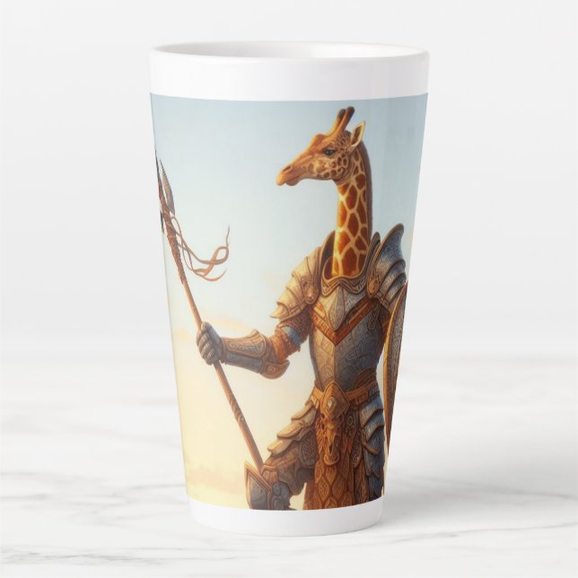 Tasse Latte Guerrier de girafe (Devant)