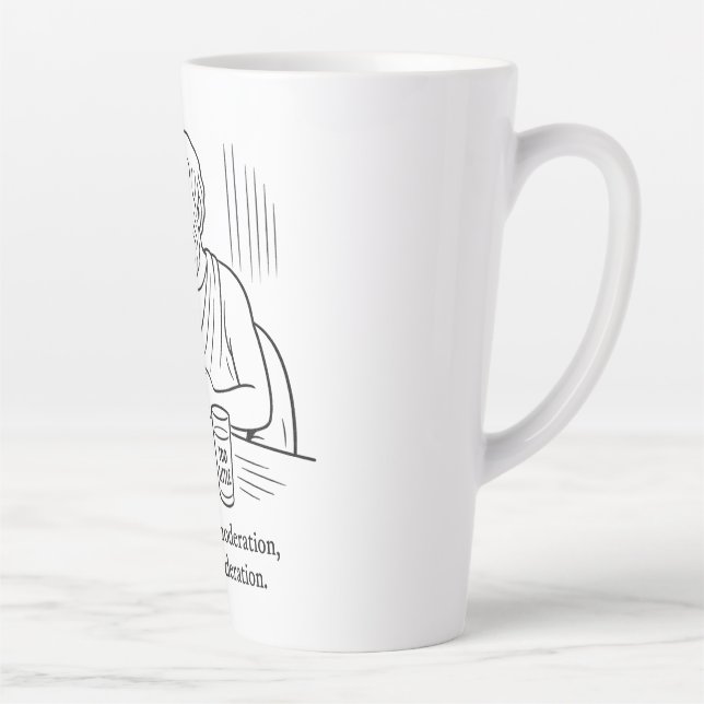 Tasse Latte Guide d'Aristote pour la modération (Droite)