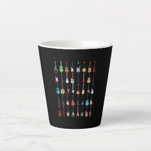 Tasse Latte Guitare Musical Instrument Rock and Roll