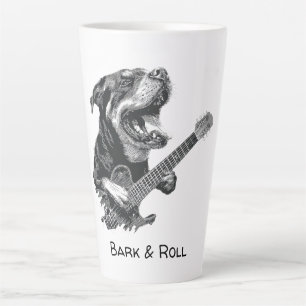 Tasse Latte Guitare Rockstar Chien – Animal de Musique Vintage