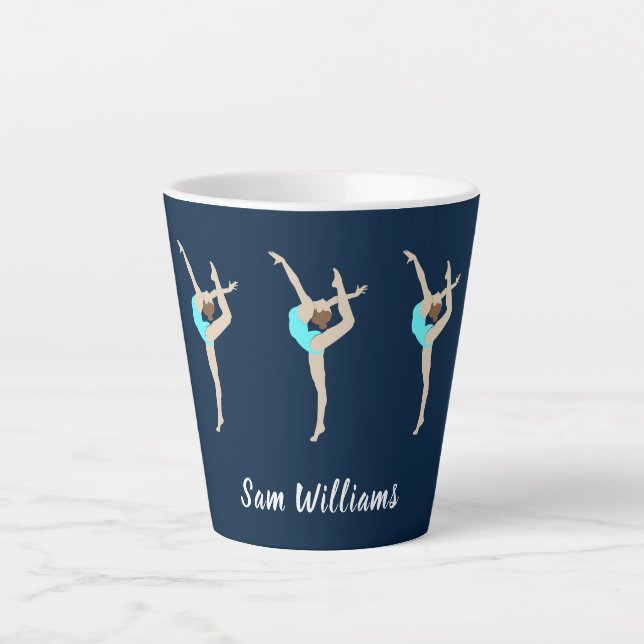 Tasse Latte Gymnaste féminine (Devant)