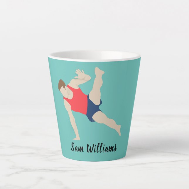 Tasse Latte Gymnaste masculin (Devant)