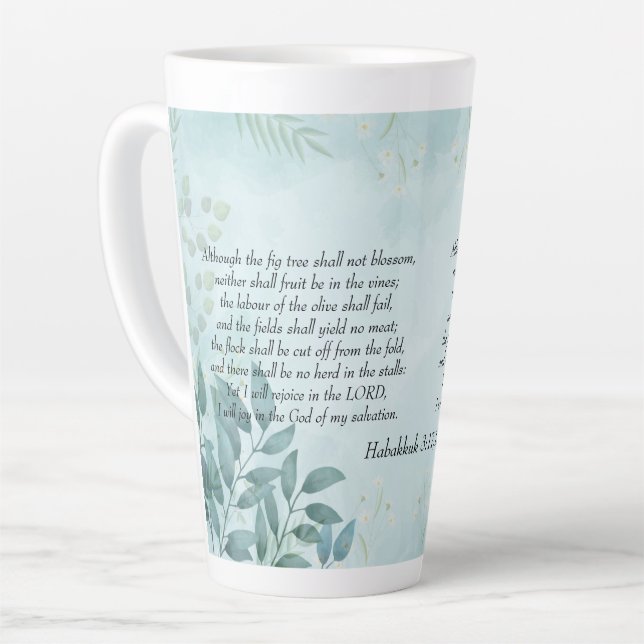 Tasse Latte Habakkuk 3:17,18 (Angle gauche)