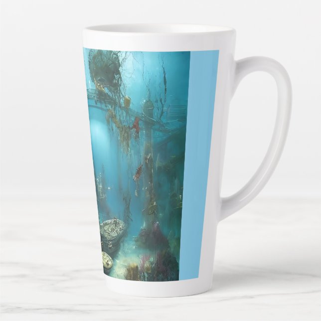 Tasse Latte Habitat sous-marin étrange (Droite)