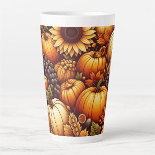 Tasse Latte Halloween/Automne/Automne/citrouille