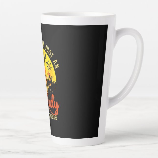 Tasse Latte Halloween avec la vieille dame (Droite)