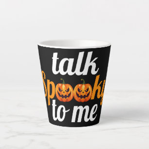 Tasse Latte Halloween Boo Citrouille Parle Éffrayant Pour Moi
