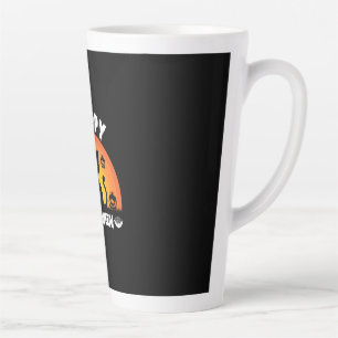 Tasse Latte Halloween Cat Happy Halloween Birthday
