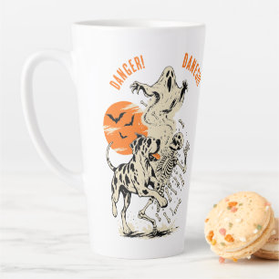 Tasse Latte Halloween Danger Grand Danois Personnalisé