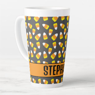 Tasse Latte Halloween de maïs de bonbons personnalisé