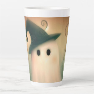 Tasse Latte Halloween/Fantôme/Automne/Ornement capricieux