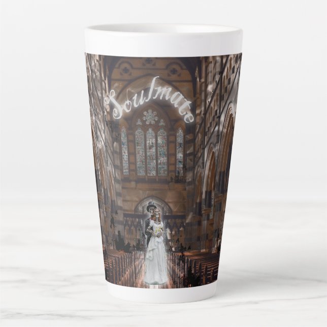 Tasse Latte Halloween gothique Mikitiez âme mariage vintage (Devant)