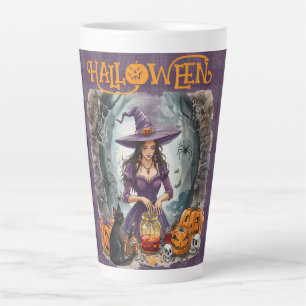 Tasse Latte Halloween, Le Bouillon de Minuit de la Sorcière
