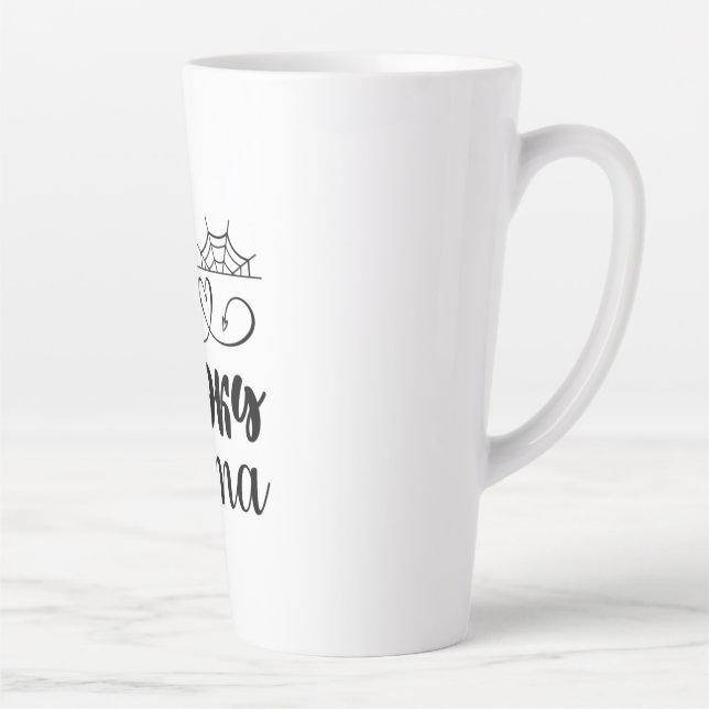 Tasse Latte Halloween One Spooky Mama Birthday (Droite)
