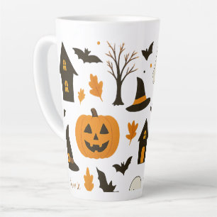 Tasse Latte Halloween Scary Motif - Éffrayant & Festif