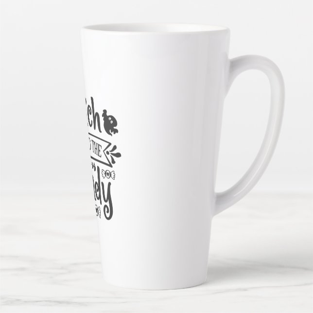 Tasse Latte Halloween Which Way To The Candy Birthday (Droite)