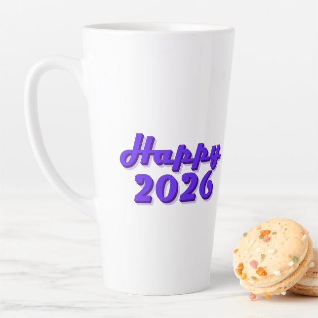 Tasse Latte Happy 2026 (En situation)