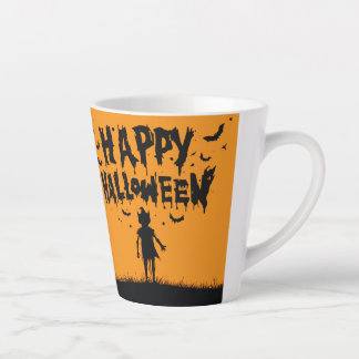 Tasse Latte Happy Halloween:Mug with Mysterious Silhouette