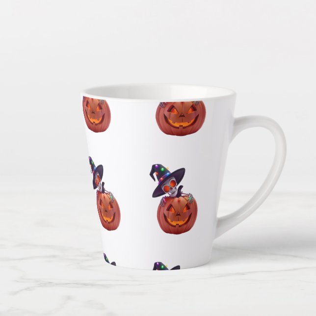 Tasse Latte Happy Halloween - umpkin Halloween magique (Droite)