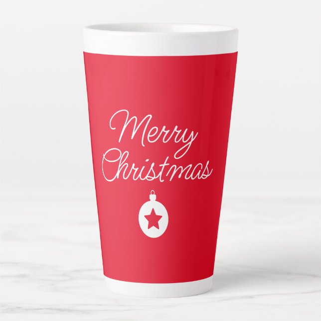 Tasse Latte Happy New Year Merry Christmas Holiday Season (Devant)