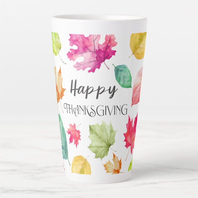 Tasse Latte Happy Thanksgiving (Devant)