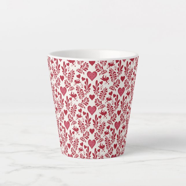 Tasse Latte Happy Valentine Design (Devant)