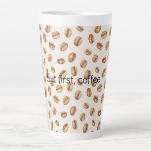 Tasse Latte Haricots de café à la crème