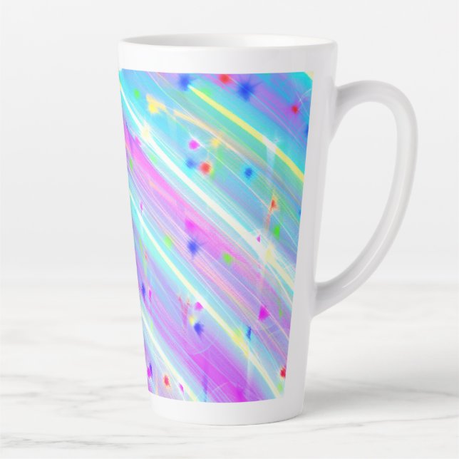 Tasse Latte Harmonie Abstraite (Droite)