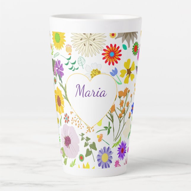 Tasse Latte Harmonie florale printanière (Devant)