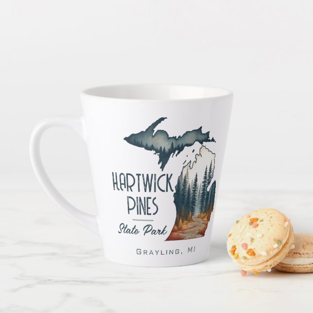 Tasse Latte Hartwick Pines State Park Souvenir Cadeau (En situation)