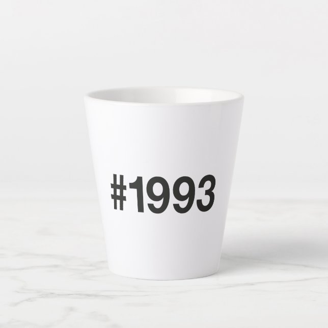 Tasse Latte Hashtag 32 Anniversaire 1993 (Devant)