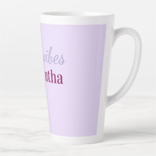 Tasse Latte hashtag Girlyvibes rose violet clair vibes féminin