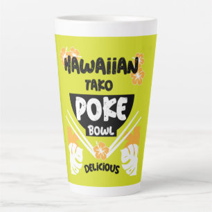 Tasse Latte Hawaïen Poke Bowl Foodies