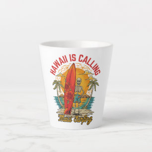 Tasse Latte Hawaii vous appelle Maui Surfing Island Vibes