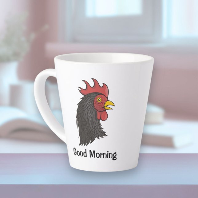 Tasse Latte Head de Black Rooster (Créateur téléchargé)