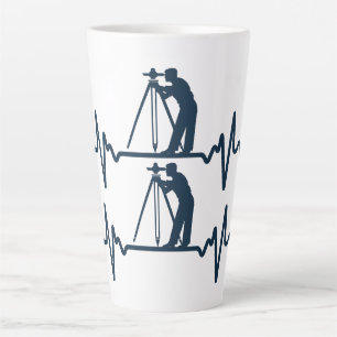 Tasse Latte Heartbeat de l'arpenteur