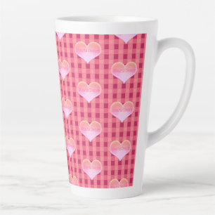 Tasse Latte Heart's Desire Hearts & Checked Tablecth Motif