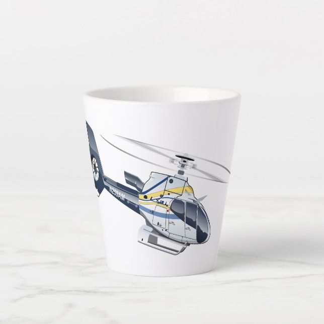Tasse Latte Hélicoptère de dessin (Devant)