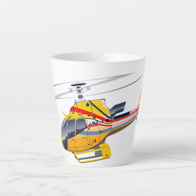 Tasse Latte Hélicoptère de dessin (Devant)