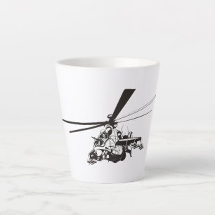 Tasse Latte Hélicoptère de dessin animé "Hind"